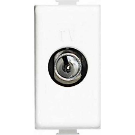 Enchufe de TV coaxial directo y derivado blanco Am5173D Matix