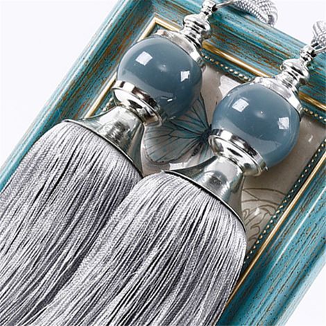 2 Attaches-rideaux décoratifs doux et délicats, supports de retenue pour maison et hôtel, orange et rouge (1/5)