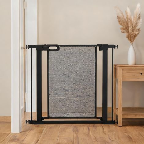 Barrière pour animaux coloris noir en acier ABS 103 x 2 x 76 cm (1/5)