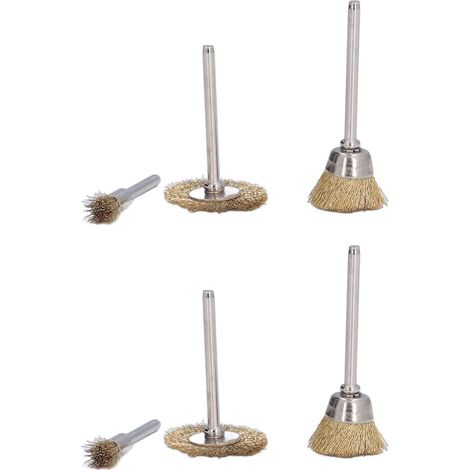 Ensemble de 45 pièces comprenant des brosses en fil de cuivre et des disques antirouille pour le nettoyage, l'élimination de la rouille et le polissage des forets. (1/5)