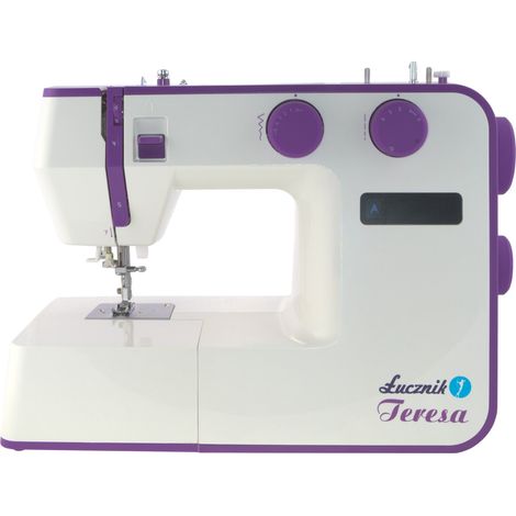 Łucznik Teresa máquina de coser mecánica blanca y violeta (1/5)