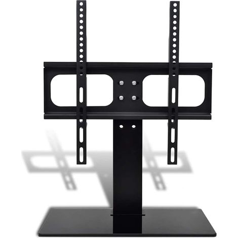 Support TV sur pied réglable, acier noir, VESA 100x100 à 400x400 mm, 26-42 pouces - PANGIVO (1/5)