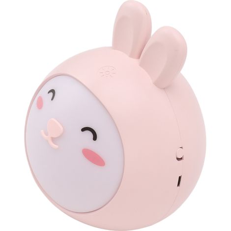 Niedliches Nachtlicht mit 3 Helligkeitsstufen, stufenlos einstellbar, berührungsempfindlich, USB-aufladbar, rosa (1/5)