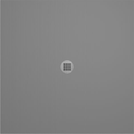 Receveur de douche en résine extra plat à poser 90x90cm - ciment - RONDA (1/2)