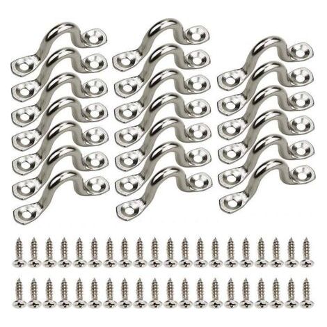BUNTHAUS Poignée de Maintien de Bateau, 20pcs Barre de Maintien en Acier Inoxydable 316 de 56 Mm pour Bateau de Yacht, RV