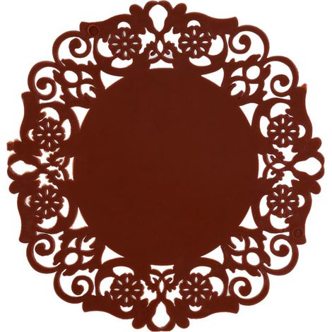 Set de 6 dessous de verre en silicone dentelle, ronds antidérapants, protecteur de table pour tasse, bol, verre et café, élégant et réutilisable (1/5)