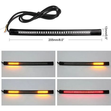 1pcs.48 Feux Stop Led pour Moto Voiture Vélo Feux Clignotant Bande de Lumière 12V (1/5)
