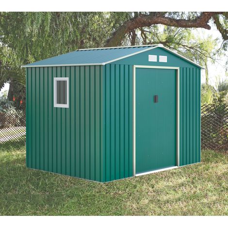 CASETA METALICA MALLORCA VERDE HIGH DOOR 2.78X2.11X1.94 M (1/5)