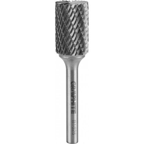Fresa per metalli HM, tipo B (cilindrica con lame sulla parte superiore), 16 x 25 mm, gambo 6 x 45 mm (1/4)