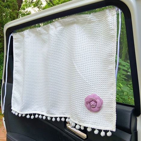 Set mit 4 Autofenster-Sonnenschutzblenden, Sonnenschutzvorhang aus Baumwolle für Autos, Sonnenschutz für Babys und Kinder, gemusterter Sonnenschutz, Sonnenschutz für Autoseitenfenster.