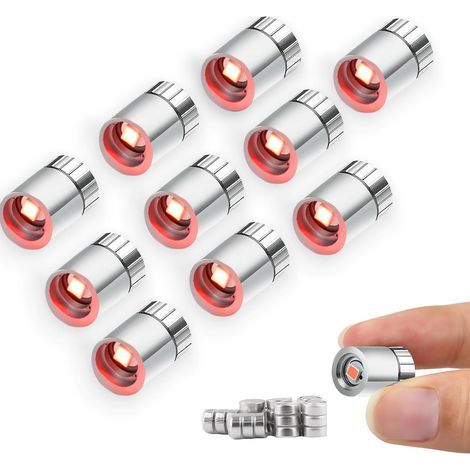 10 pcs Mini Lumières LED, Lampe LED Miniature, Mini Lampe LED avec Batterie, Mini LED a Pile, Petite Lumière LED pour Maison de Poupée, Vitrines, Blocs de Construction Jouets. (1/5)