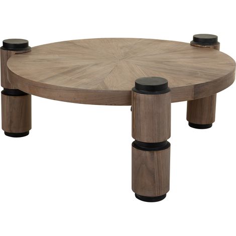 Mesa de centro de madera y metal marron D110x46 (1/5)