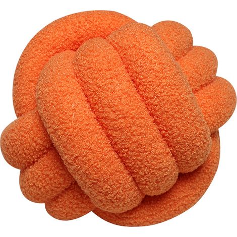 Leuchtend orange Kugelkissen Durchmesser 22CM 1 rundes Kissen Wohndekoration ästhetisches Dekokissen Lammfellkissen