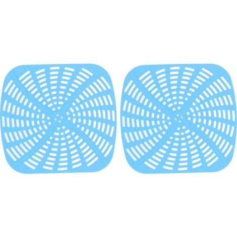 Ortviai Tapis en silicone réutilisable pour friteuse Ninja Foodi AG301 – 2 pièces bleues, anti-rayures et lavables au lave-vaisselle (1/5)