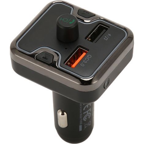 Adaptador de música para coche, llamadas manos libres, sonido sin pérdidas, carga rápida, navegación, indicaciones de voz, transmisor Bluetooth para coche. (1/5)