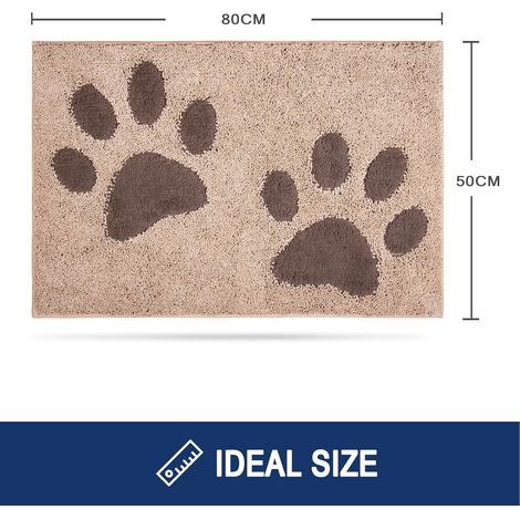 Paillasson Interieur 50 x 80 cm, Tapis d'Entrée Antidérapant et Lavable en Machine, Tapis de Sol Douces Absorbantes pour Chien, Entrée, Porte, Couloir (1/5)
