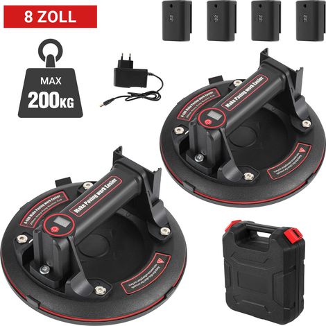 SWANEW 2x Ventosa elettrica Ventosa elettrica ultra adesiva per piastrelle con una forza di aspirazione di 200 kg Ventosa elettrica