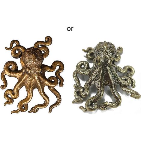 Mini-Ornament aus Messing: Achtbeiniger Oktopus, Metallfigur, Retro-Kunsthandwerk (1/5)