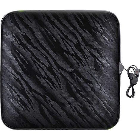 Coussin chauffant USB pour siège auto, housse de siège chauffante pratique et polyvalente, coussin de siège chauffant d'hiver (noir)-45452cm-Black
