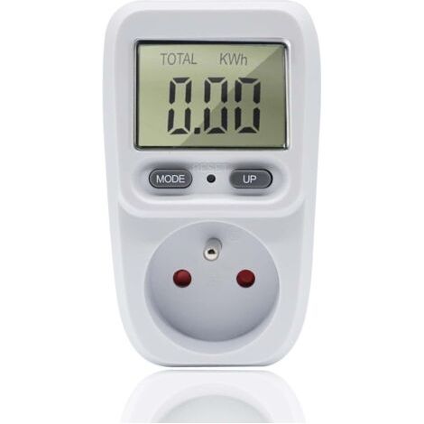 Wattmetre Prise, Mesure Consommation Electrique, Prise Compteurs D'énergie, Compteur Electrique Consommation Economiseur d Electricite 3680W 16A (1 Pack) (1/5)