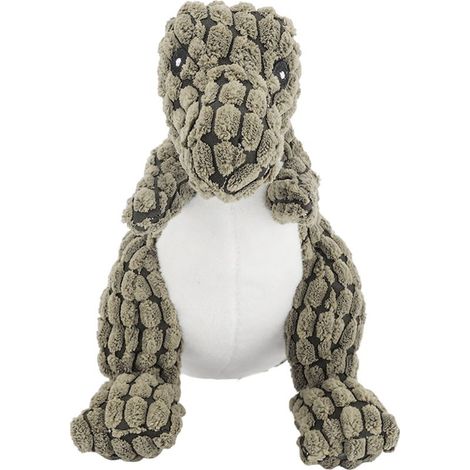 Jouet grinçant pour chien, nettoyage des dents, résistant aux morsures, interactif en forme de dinosaure, chiot en peluche à mâcher pour petit et moyen animal de compagnie, bleu marine S (1/5)