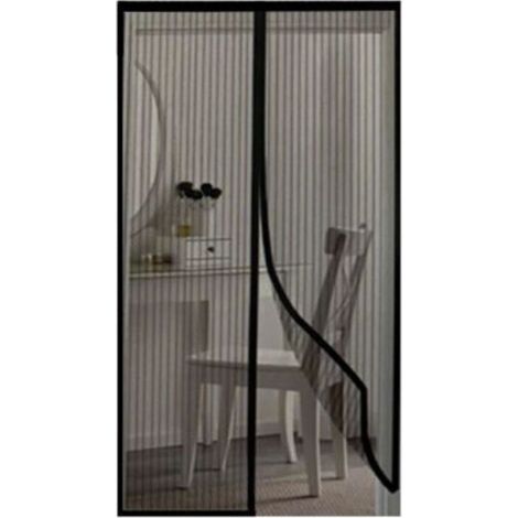 Stück (100 x 210 cm, schwarz) Magnetisches Moskitonetz für Türen und Fenster, Insektenschutzvorhänge, Moskitonetz für Schiebefenster, magnetischer Mückenschutz ohne Bohren (1/5)