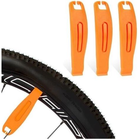 3 Pièce Levier de pneus, Démonte-Pneu de vélo, Outil de démontage de Pneu Durable pour réparer Les crevaisons sur Les vélos de Route et VTT, démonte-Pneu de vélo pour Changer Les pneus (1/5)