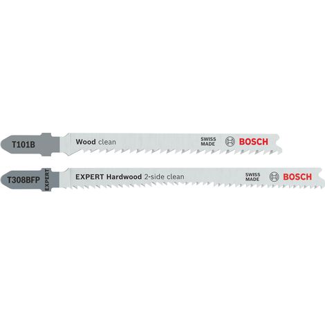 Bosch Jigsaw/reciprocating saw blades, sets T101B and EXPERT Hardwood 2-side clean T308BFP Jigsaw Blades, 26 pcs 2608665462 (1/5)