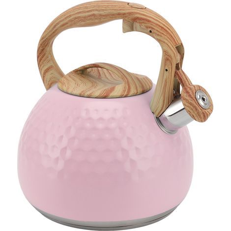 3L Tea Kettle, 304 Stainless Steel Teapot, Household Whistling Water, Home Accessories, Pink (1/5)