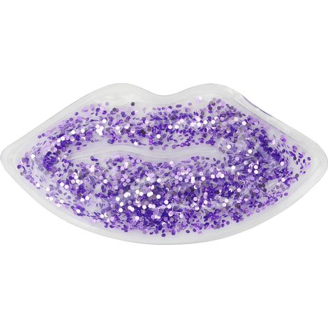 Masque Gel Glitter pour Lèvres Refroidissant - Séquestres Violet, Thérapie de Froid/Chaud pour Gonflement (1/5)