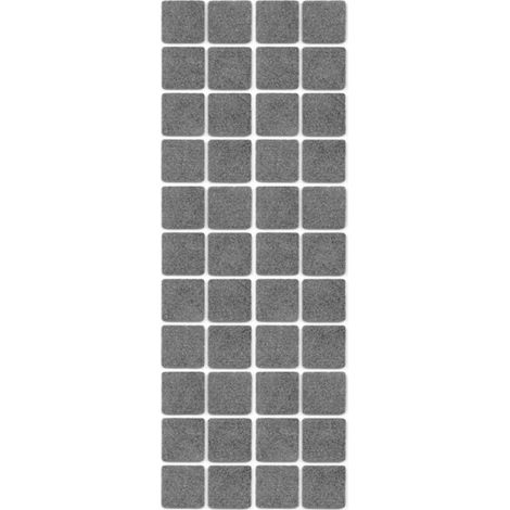 TrAdE Shop Traesio - Set 2 Confezioni 36 Pezzi Gommini Feltrini Quadrati 2.5x2.5cm Antigraffio Sedie -