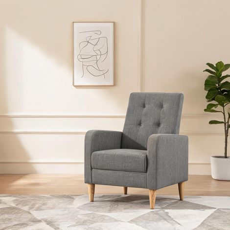 Fauteuil coloris gris foncé 54 x 61 x 90,5 cm (1/5)