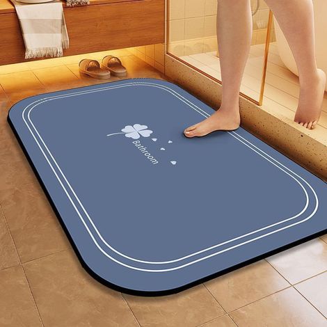 Tapis De Salle De Bain - En Terre Diatomée - Absorption Rapide De L Eau - Pour Salle De Bain Toilette Entrée - 60 X 90 Cm (1/5)