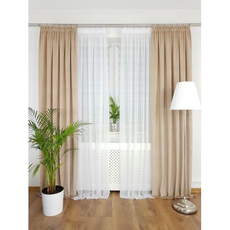 Tenda di velluto - beige (1/5)