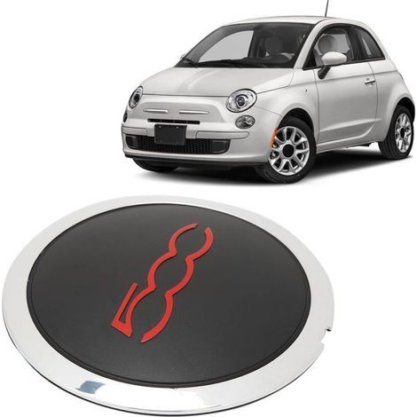 Capuchon de Moyeu de Roue Central pour compatibles FIAT 500 . Capuchons de Centre de Roue de Prévention des Liquides avec Garniture Chromée. OEM 68078419AC (1/5)