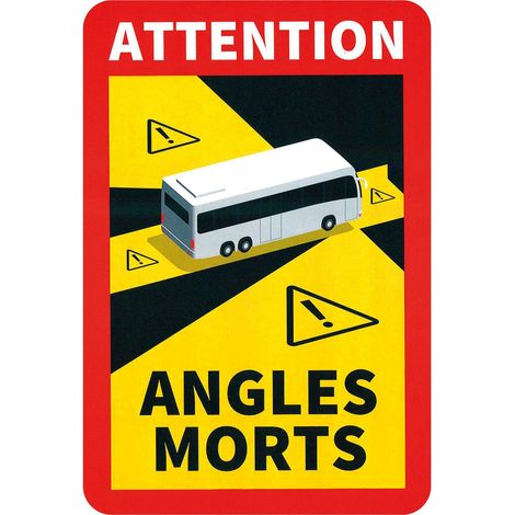 Contrassegno adesivo angoli morti, 1 pz - Autobus - FRA
