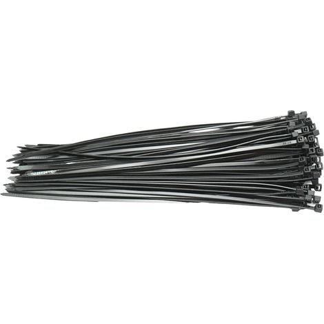 Fascetta, collare in plastica nero 3,6 × 350 mm, 100 pezzi/set Breckner Germany (1/3)