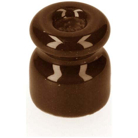 Isolateur en porcelaine pour câble toronné EDM Brown