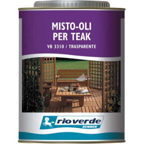 Renner Rio Verde VB 3310 huile transparente a' base d'eau 0,750 lt pour bateaux en bois de teck ameublement inte'rieur exte'rieur
