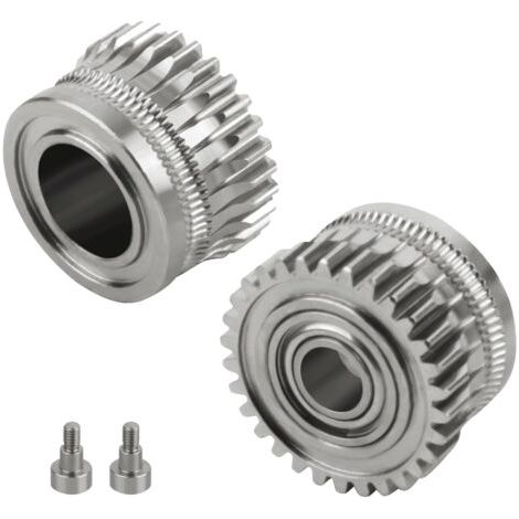 K1 Max Gears 2Pcs Engrenage d'extrudeuse en Alliage Nickelé Compatible with Creality K1/K1C/K1 max/Ender 3 V3 and Ender 3 V3 Plus Imprimante 3D (1/5)