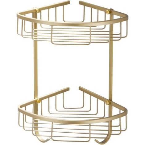 Desagüe triangular de doble pared perforado, de color dorado. (1/5)