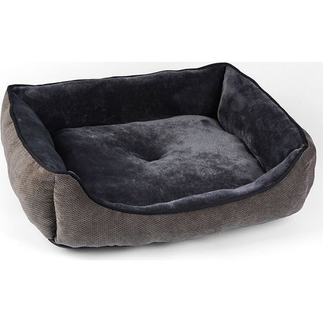 Cuscino e tappetino per gatti, cuccia singola quadrata in flanella per animali domestici (50 x 40 x 13 cm)-Crezuo