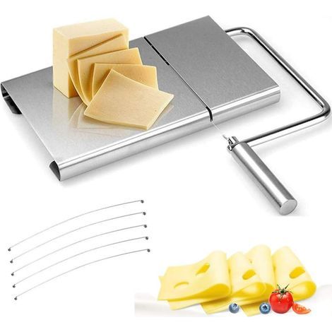 Trancheuse à fromage en acier inoxydable pour fromage à pâte dure et semi-dure 5 fils inclus (1/5)