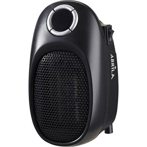 Mini Termoventilador Cerámico Malasia Negro 500W Temperatura Regulable Temporizador Display (16x12x9cm)
