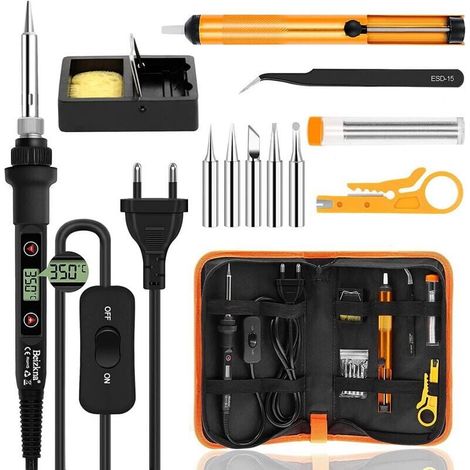 Kit Soudure Électronique 80W CHOYCLIT, Fer à Souder Numérique Précision, Température Variable 180-520°C avec Écran, Station à Souder Interrupteur Marche/Arrêt, 5 Pannes Incluses (1/5)