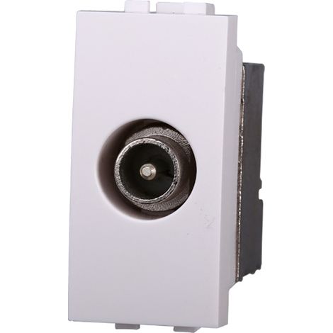 Ettroit Serie Space Presa Tv Connettore Maschio Bianca Compatibile Bticino Living LB2250 (1/2)