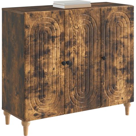 Sideboard/Anrichte/Buffet Geräucherte Eiche 89 x 34,5 x 80 cm Holzwerkstoff LXWW816421 (1/5)