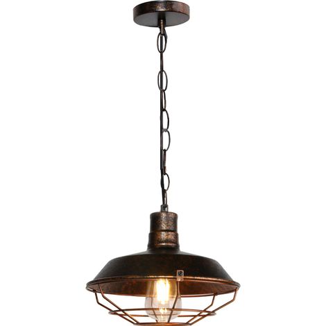 Lampe À Suspension Vintage Suspension Lustre Rétro Lustre En Fer Métallique Suspension Luminaire Antique 26CM