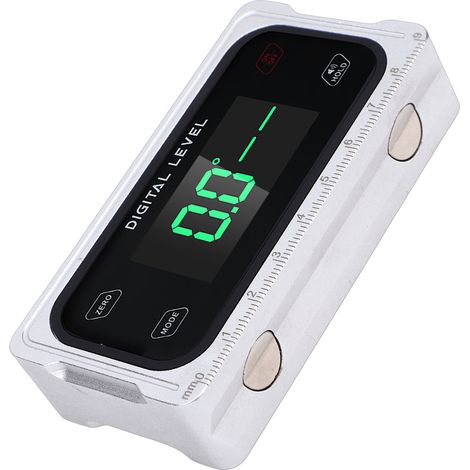 Rapporteur d'angle numérique, inclinomètre à écran tactile avec base magnétique et grand écran LCD pour le travail du bois, l'automobile et la métallurgie (1/5)
