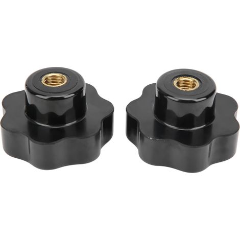 2 boutons de serrage à filetage femelle, écrous à tête étoile 7 M12 x 65 (1/5)